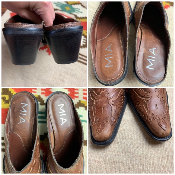 MIA Leather “Phoenix” Heeled Slides-5.5 - Picture 7 of 8